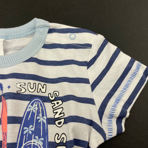 Boys Dymples, striped cotton t-shirt / top, surf, EUC, size 00,  