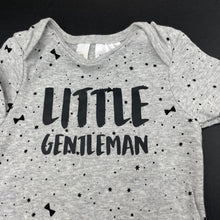 Load image into Gallery viewer, Boys Dymples, grey cotton bodysuit / romper, EUC, size 0,  