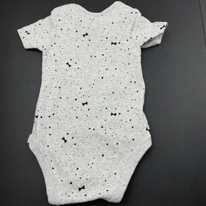 Boys Dymples, grey cotton bodysuit / romper, EUC, size 0,  