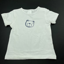 Load image into Gallery viewer, Boys Target, white stretchy t-shirt / top, bear, FUC, size 00,  