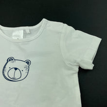 Load image into Gallery viewer, Boys Target, white stretchy t-shirt / top, bear, FUC, size 00,  