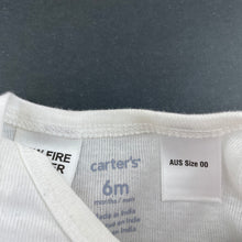 Load image into Gallery viewer, Boys Carter&#39;s, white cotton t-shirt / top, lion, FUC, size 00,  