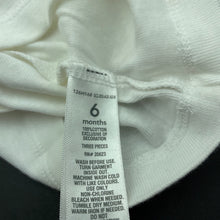 Load image into Gallery viewer, Boys Carter&#39;s, white cotton t-shirt / top, lion, FUC, size 00,  