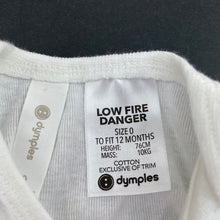 Load image into Gallery viewer, Boys Dymples, white cotton bodysuit / romper, bow tie, EUC, size 0,  