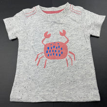 Load image into Gallery viewer, Boys Tiny Little Wonders, grey t-shirt / top, crab, EUC, size 00,  