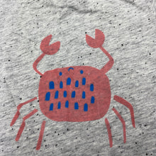 Load image into Gallery viewer, Boys Tiny Little Wonders, grey t-shirt / top, crab, EUC, size 00,  
