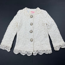 Load image into Gallery viewer, Girls Petite by Celine, lined floral lace lightweight jacket / top, FUC, size 2,  