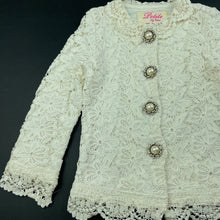 Load image into Gallery viewer, Girls Petite by Celine, lined floral lace lightweight jacket / top, FUC, size 2,  