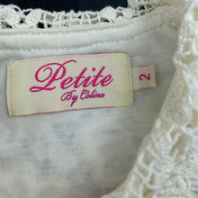 Load image into Gallery viewer, Girls Petite by Celine, lined floral lace lightweight jacket / top, FUC, size 2,  