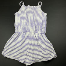 Load image into Gallery viewer, Girls Wave Zone, purple &amp; white stripe summer playsuit, GUC, size 10,  