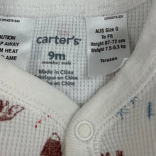 Load image into Gallery viewer, Boys Carter's, waffle cotton coverall / romper, FUC, size 0,  