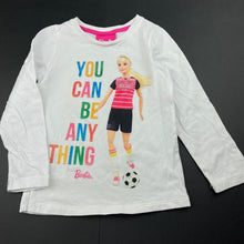 Load image into Gallery viewer, Girls Barbie, cotton long sleeve t-shirt / top, GUC, size 4,  