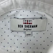 Load image into Gallery viewer, Boys Ben Sherman, white cotton short sleeve shirt , FUC, size 2-3,  