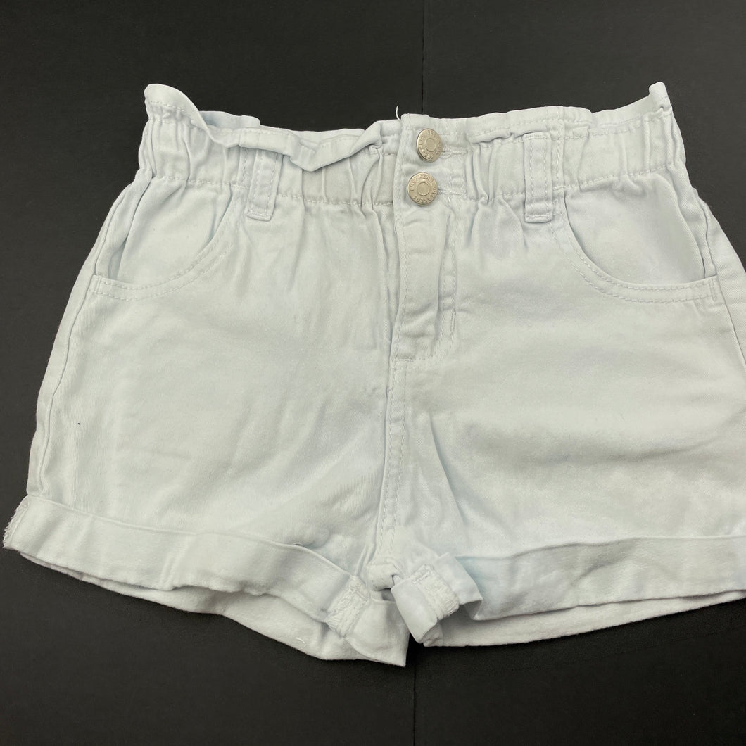 Girls Breakers, light blue stretch cotton shorts, elasticated, FUC, size 6,  