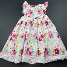 Load image into Gallery viewer, Girls Pumpkin Patch, lined floral cotton party dress, EUC, size 1, L: 48cm