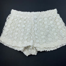 Load image into Gallery viewer, Girls Zara, lined floral cotton lace shorts, elasticated, EUC, size 7-8,  