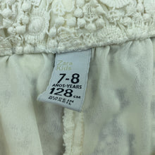 Load image into Gallery viewer, Girls Zara, lined floral cotton lace shorts, elasticated, EUC, size 7-8,  