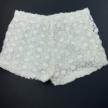 Load image into Gallery viewer, Girls Zara, lined floral cotton lace shorts, elasticated, EUC, size 7-8,  