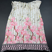 Load image into Gallery viewer, Girls NL Kids Princess, floral embroidered pima cotton tunic top, L: 59cm, FUC, size 6-7,  