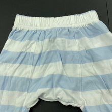 Load image into Gallery viewer, Boys Pumpkin Patch, blue stripe cotton pants / bottoms, elasticated, GUC, size 0000,  