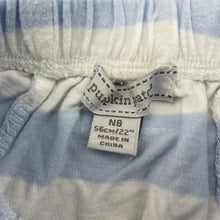 Load image into Gallery viewer, Boys Pumpkin Patch, blue stripe cotton pants / bottoms, elasticated, GUC, size 0000,  