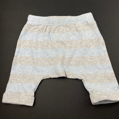 Boys Fox & Finch, blue & grey cotton bottoms, elasticated, GUC, size 6 months,  