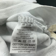 Load image into Gallery viewer, Boys Cotton On, white cotton polo shirt top, FUC, size 0000,  