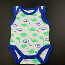 Load image into Gallery viewer, Boys Baby Berry, cotton singletsuit / romper, dinosaurs, EUC, size 0000,  