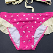 Load image into Gallery viewer, Girls Mango, pink, yellow &amp; silver swim top &amp; bottoms, GUC, size 6,  