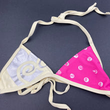 Load image into Gallery viewer, Girls Mango, pink, yellow &amp; silver swim top &amp; bottoms, GUC, size 6,  