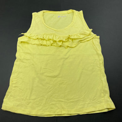 Girls B Collection, yellow cotton summer top, FUC, size 7,  