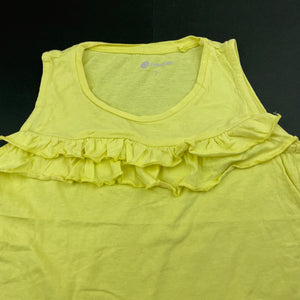 Girls B Collection, yellow cotton summer top, FUC, size 7,  