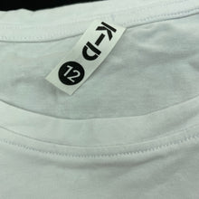 Load image into Gallery viewer, Girls KID, white stretchy t-shirt / top, EUC, size 12,  