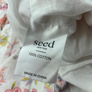 Girls Seed, lined lightweight floral cotton summer dress, EUC, size 3, L: 52cm