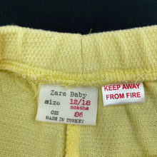 Load image into Gallery viewer, Girls Zara, yellow cotton pants, elasticated, EUC, size 1,  