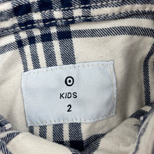 Load image into Gallery viewer, Boys Target, checked cotton long sleeve shirt, GUC, size 2,  