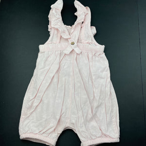 Girls Anko, pink cotton / viscose summer romper, FUC, size 0,  