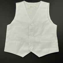 Load image into Gallery viewer, Boys Blue Sky, white waistcoat / formal vest, FUC, size 3,  
