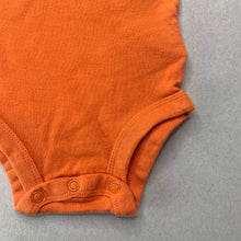 Load image into Gallery viewer, unisex Carter's, orange cotton bodysuit / romper, GUC, size 0000,  