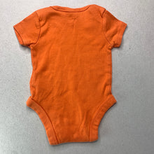Load image into Gallery viewer, unisex Carter's, orange cotton bodysuit / romper, GUC, size 0000,  