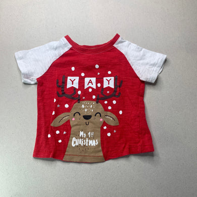 unisex Dymples, cotton Christmas t-shirt / top, GUC, size 0,  