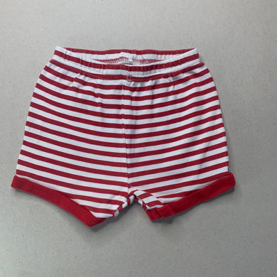 unisex Target, striped cotton pyjama shorts, elasticated, FUC, size 0,  