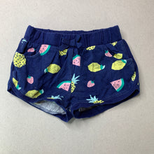 Load image into Gallery viewer, Girls H&amp;T, navy cotton shorts, elasticated, FUC, size 1,  