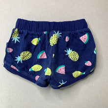 Load image into Gallery viewer, Girls H&amp;T, navy cotton shorts, elasticated, FUC, size 1,  