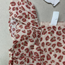 Load image into Gallery viewer, Girls Dymples, leopard print linen/cotton top, NEW, size 0,  