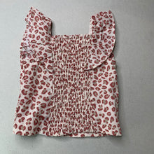 Load image into Gallery viewer, Girls Dymples, leopard print linen/cotton top, NEW, size 0,  