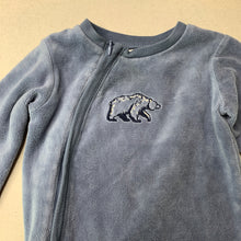 Load image into Gallery viewer, Boys Fox &amp; Finch, velour zip coverall / romper, bear, FUC, size 0,  