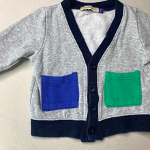 Load image into Gallery viewer, Boys Lily &amp; Dan, fleece lined cardigan / sweater, GUC, size 0,  