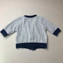 Load image into Gallery viewer, Boys Lily &amp; Dan, fleece lined cardigan / sweater, GUC, size 0,  