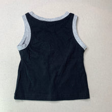 Load image into Gallery viewer, Boys Tilt, black &amp; grey cotton singlet top, NEW, size 0,  